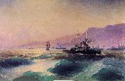 Ivan Aivazovsky Gunboat off Crete Spain oil painting artist